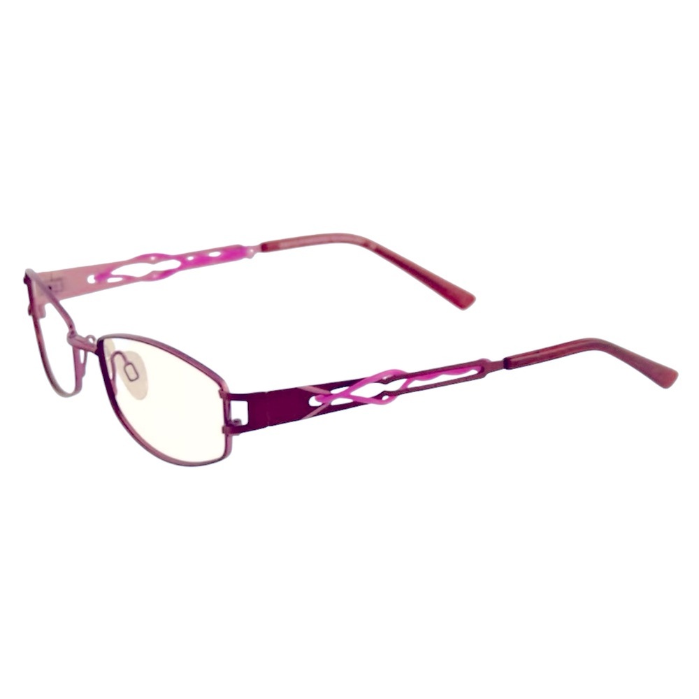 EasyClip EC250 Women's Purple Metal Rx-Ready Eyewear Frames & Hard Case